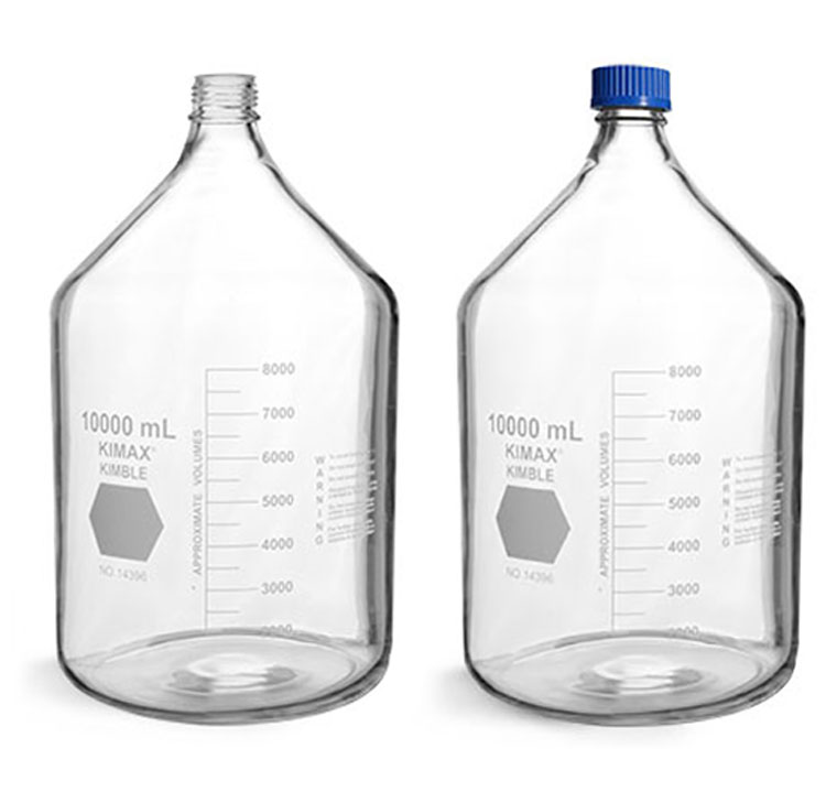 Glass Safety Coated Media Bottles 