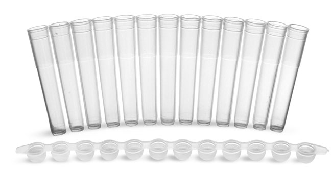 Test Tubes, Biotube™ Natural Polypropylene Cluster Tubes w/ Plastic Caps