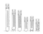Plastic Lab Vials, Sterile Polypropylene Cryogenic Vials w/ Silicone Washer Seals & Internal Threads
