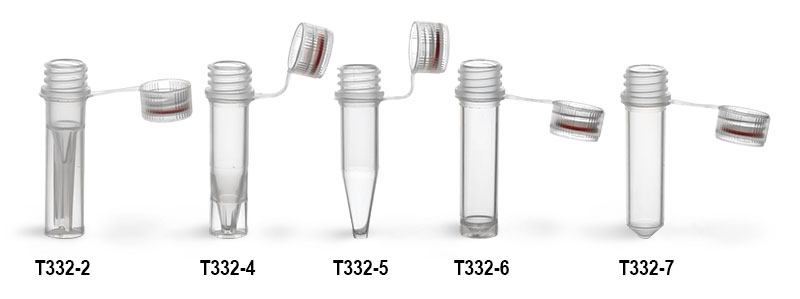Centrifuge Tubes, Microcentrifuge Tubes w/ Plastic Caps    