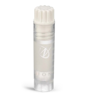 Plastic Lab Vials, Cryules Sterile Free-Standing Polypropylene Cryogenic Vials w/ Natural Threaded Caps 