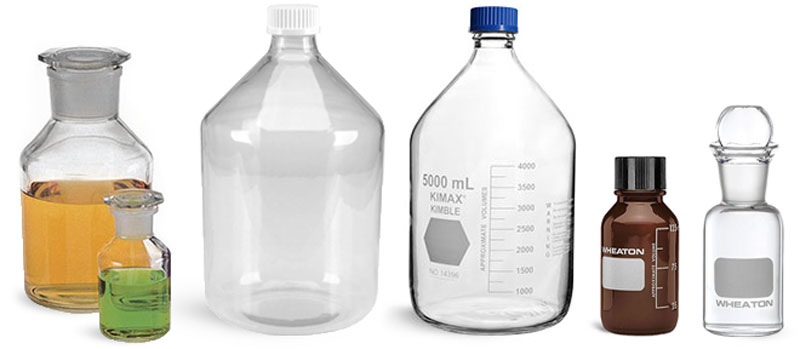 SKS Science Products - Glass Laboratory Bottles, Clear Glass Media