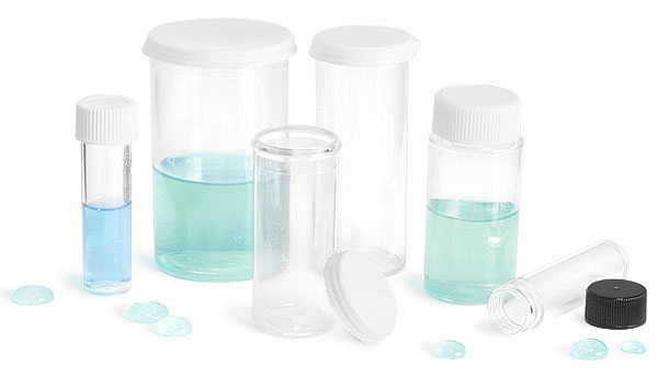 plastic sample vials